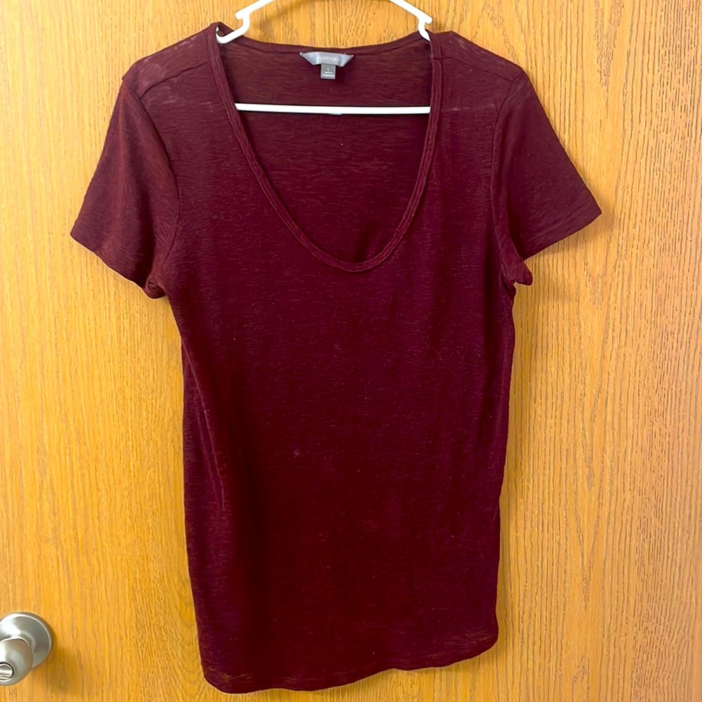 Maroon Rubbish shirt, size large